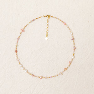 Pink Gold Initial Necklace